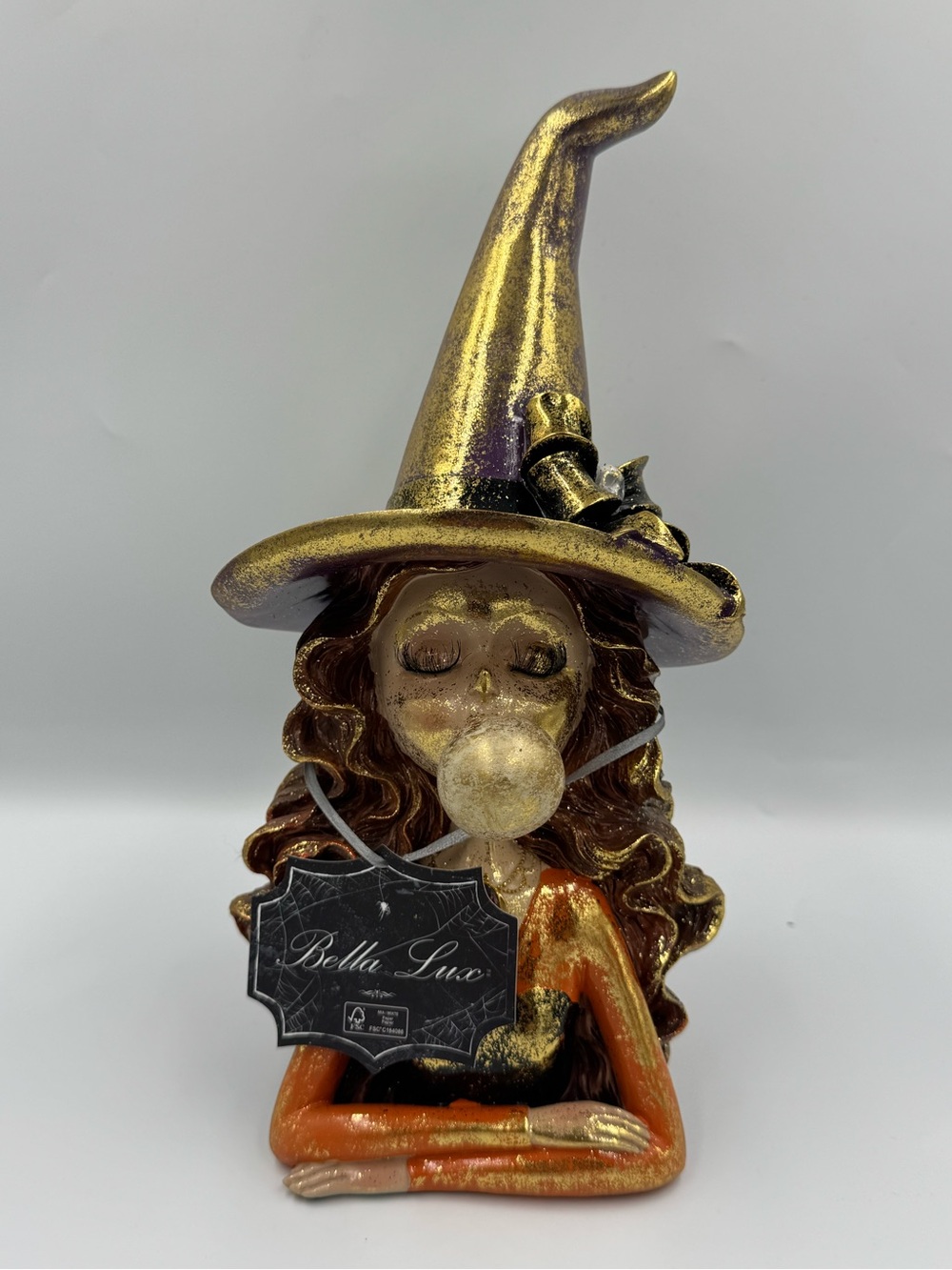 Bella Lux Witch Figurine Goth Glam Bubblegum Halloween Decor Viral NEW